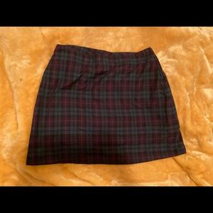 Plaid skirt w/ built in shorts